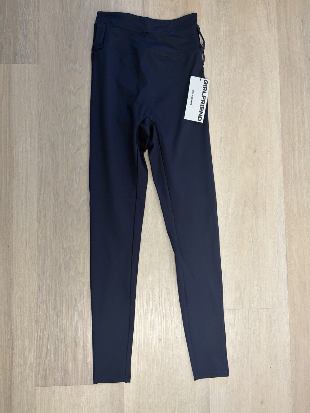Girlfriend Collective Leggings Women S Navy High Rise Belt Loop NWT 4096